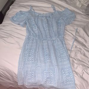 Blue printed dress